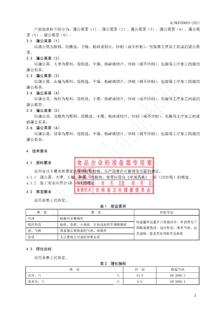 Q/HGF 0066S-2021 标准预览