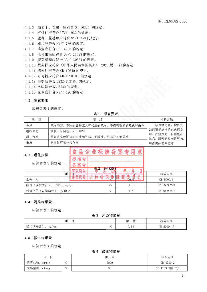 Q/JLZL 0038S-2020 标准预览