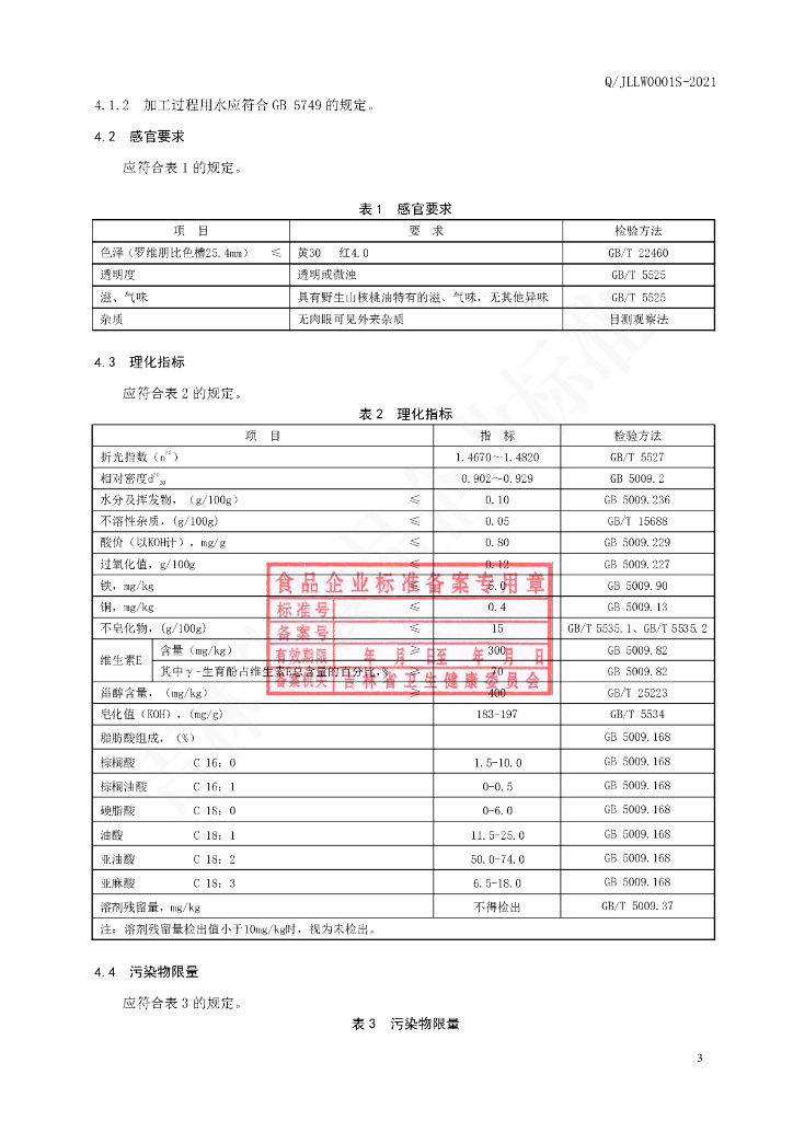 Q/JLLW 0001S-2021 标准预览