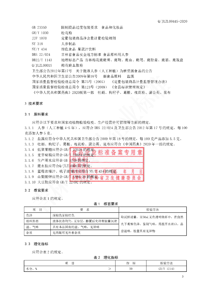 Q/JLZL 0044S-2020 标准预览