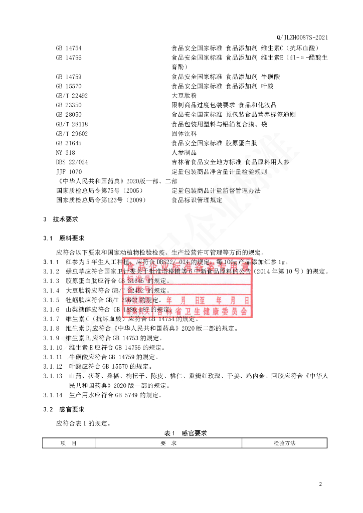 Q/JLZH 0087S-2021 标准预览
