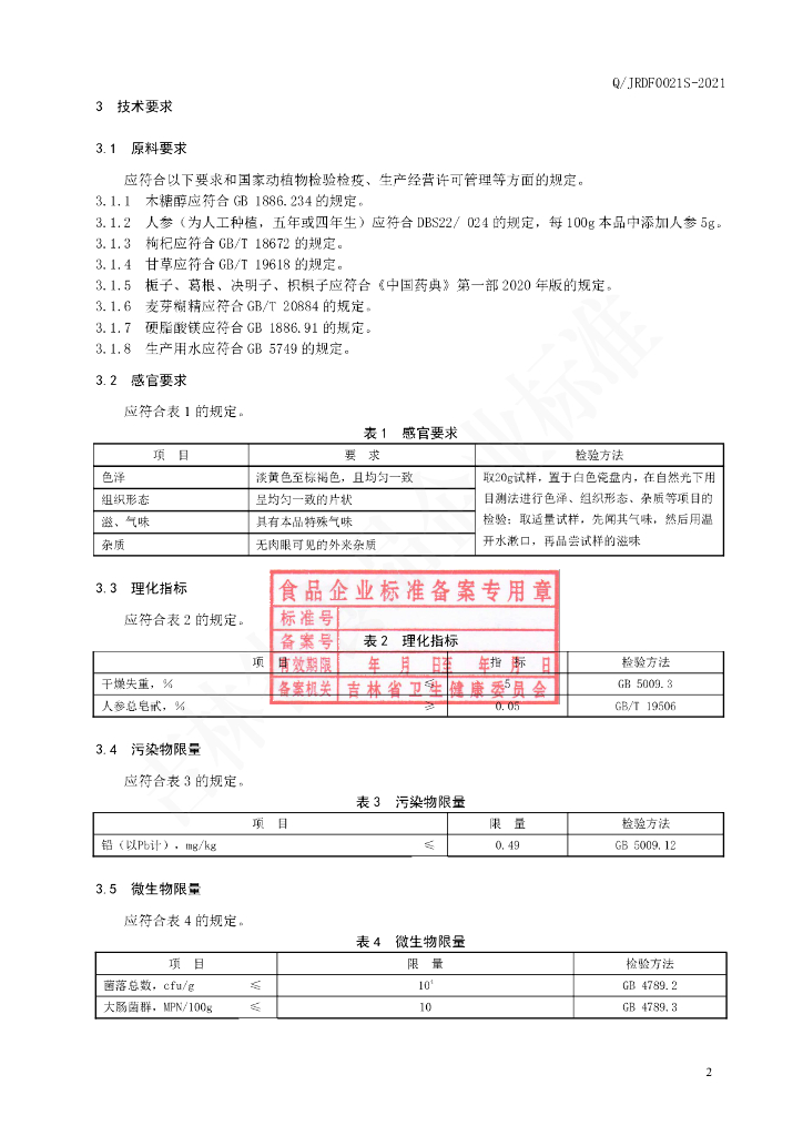 Q/JRDF 0021S-2021 标准预览
