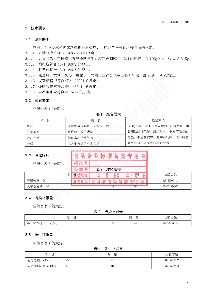 Q/JRDF 0019S-2021 标准预览
