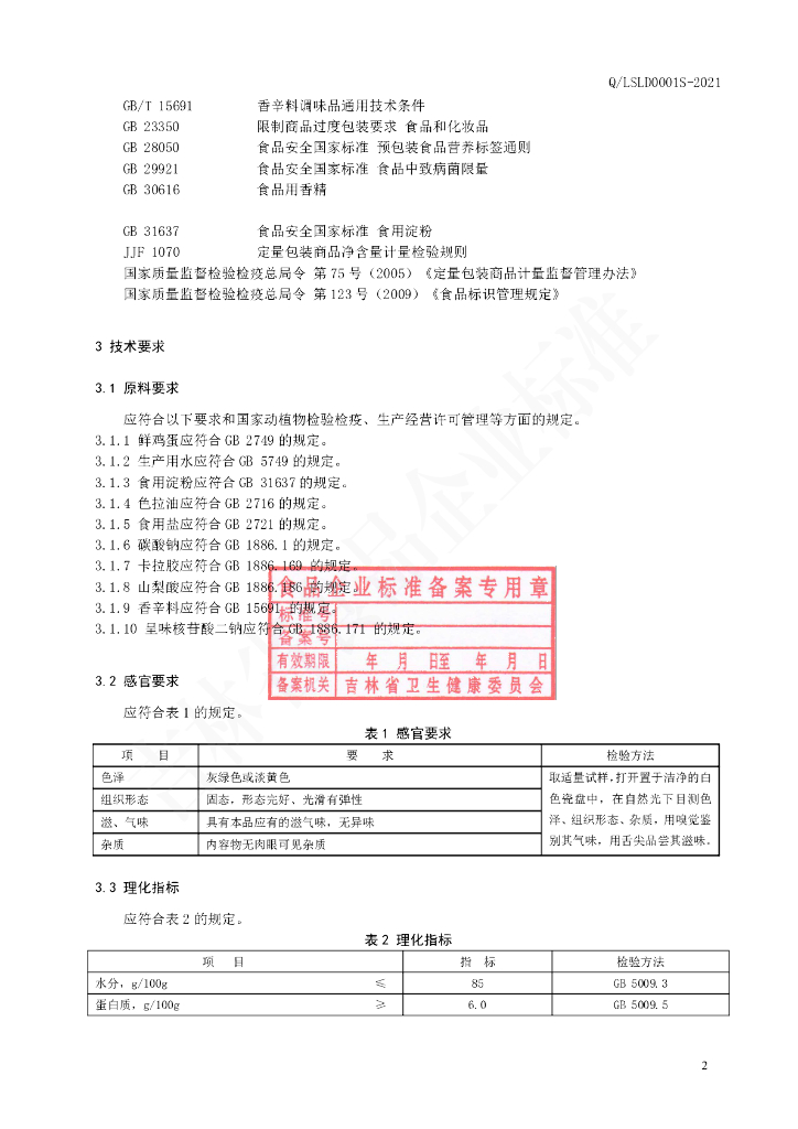 Q/LSLD 0001S-2021 标准预览