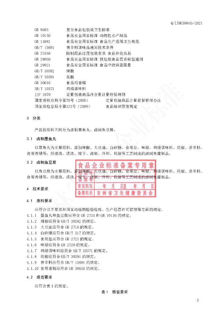 Q/LYHC 0004S-2021 标准预览