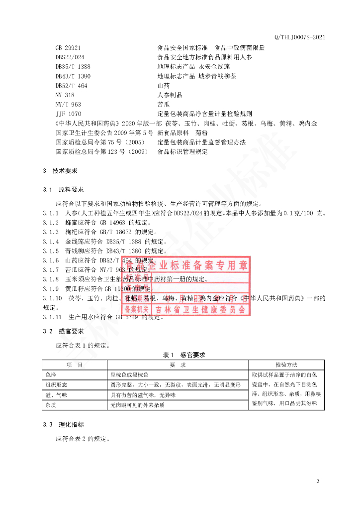 Q/THLJ 0007S-2021 标准预览