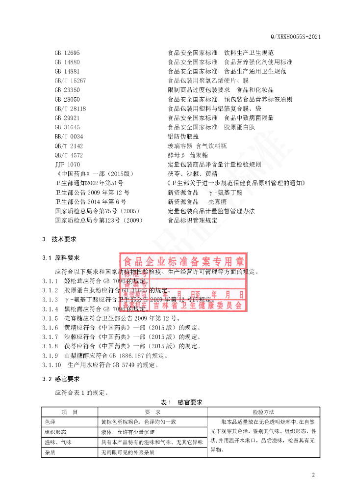 Q/XRKH 0055S-2021 标准预览