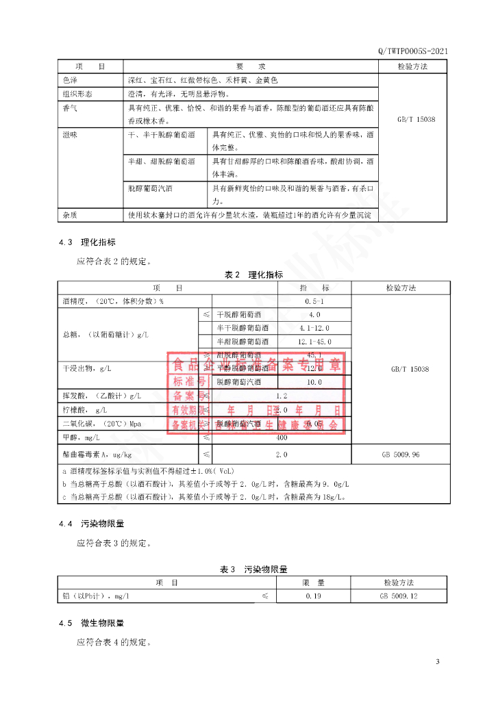 Q/TWTP 0005S-2021 标准预览
