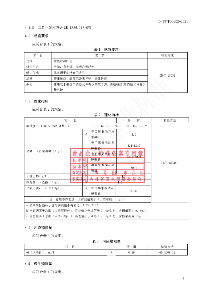 Q/TWTP 0010S-2021 标准预览