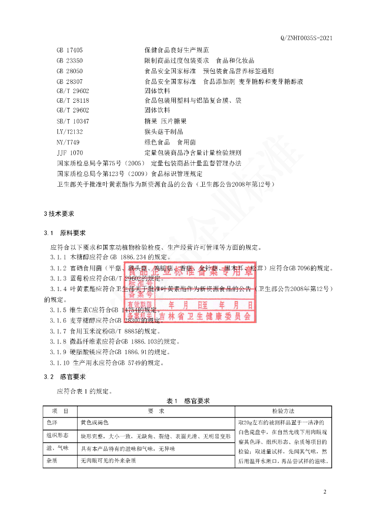 Q/ZNHT 0035S-2021 标准预览