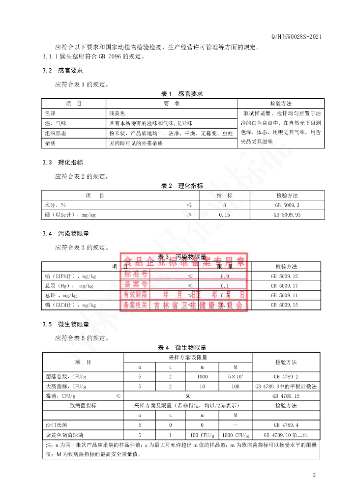 Q/HJSW 0028S-2021 标准预览
