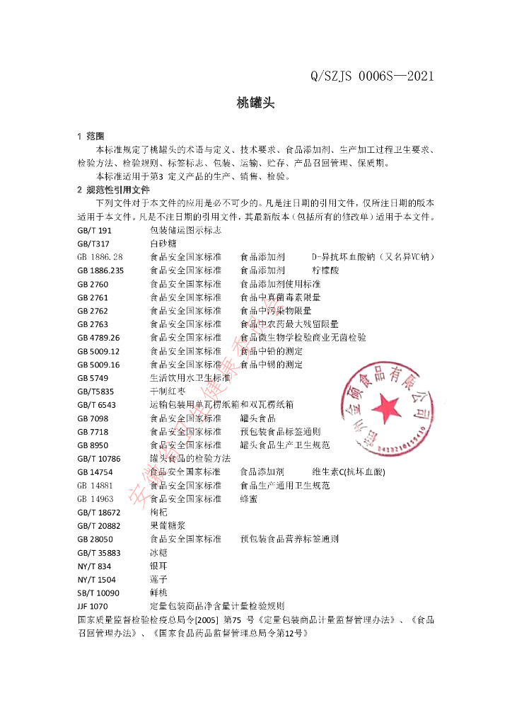 Q/SZJS 0006S-2021 标准预览