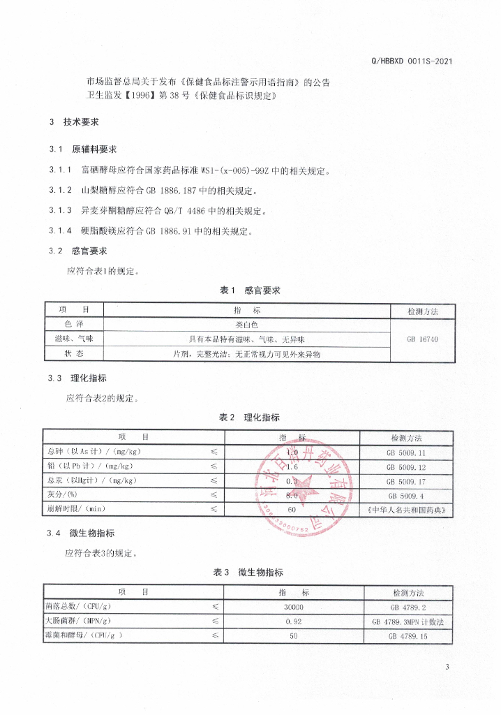 Q/HBBXD 0011S-2021 标准预览