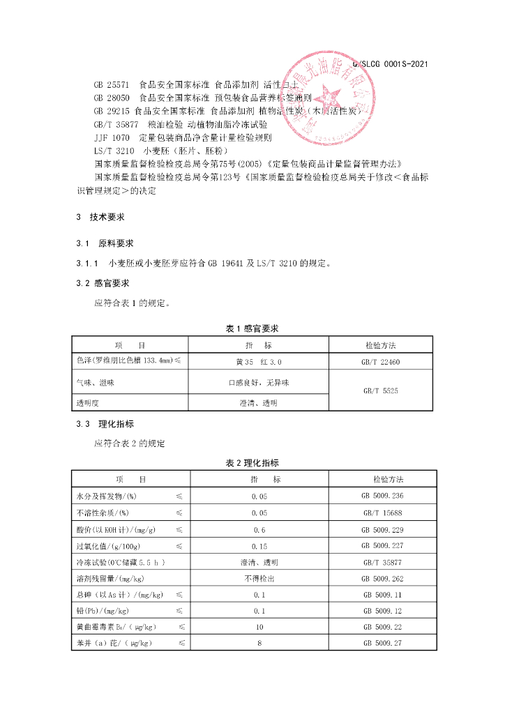 Q/SLCG 0001S-2021 标准预览