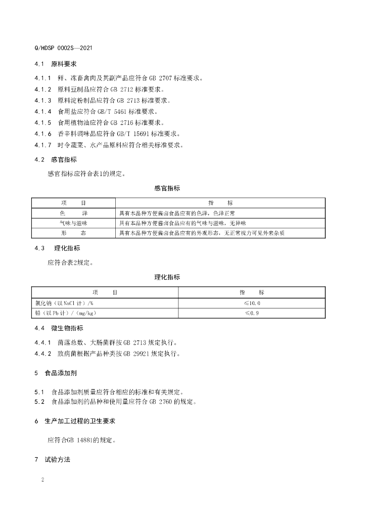 Q/HDSP 0002S-2021 标准预览