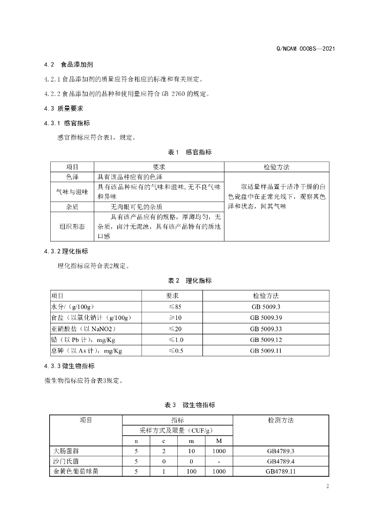 Q/NCAM 0008S-2021 标准预览