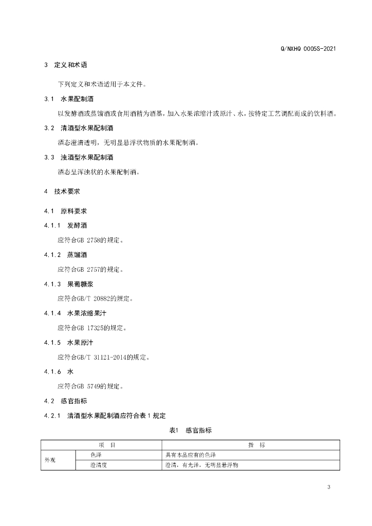 Q/NXHQ 0005S-2021 标准预览