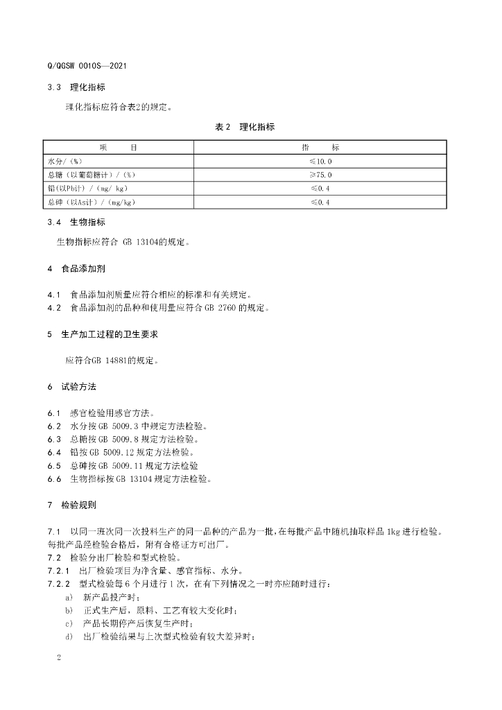 Q/QGSW 0010S-2021 标准预览