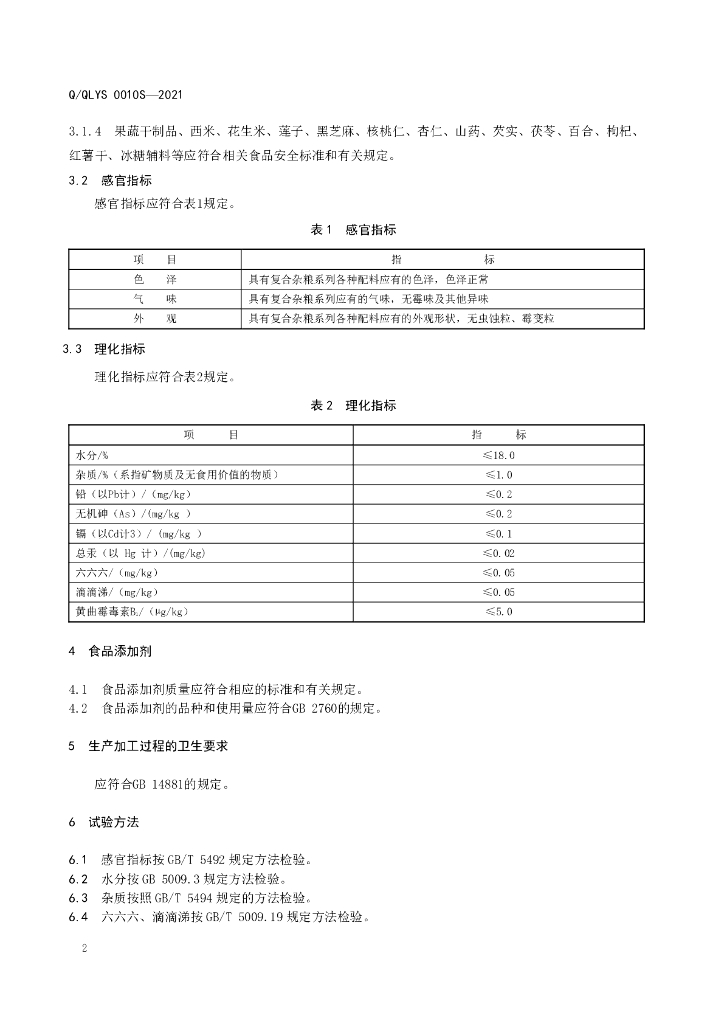 Q/QLYS 0010S-2021 标准预览