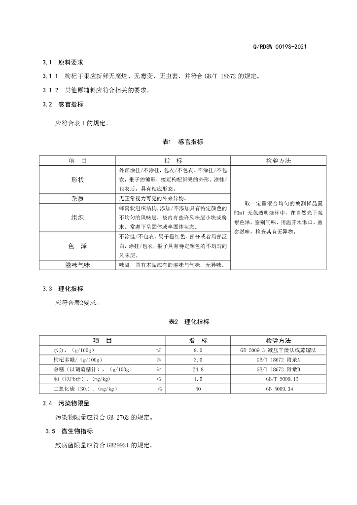 Q/RDSW 0019S-2021 标准预览