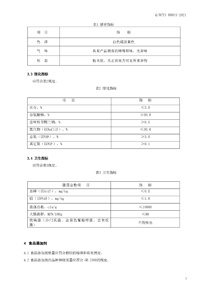 Q/RCYS 0001S-2021 标准预览