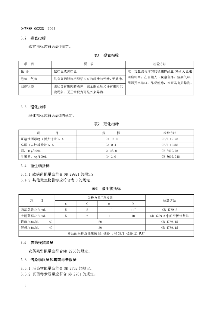 Q/WFBR 0023S-2021 标准预览