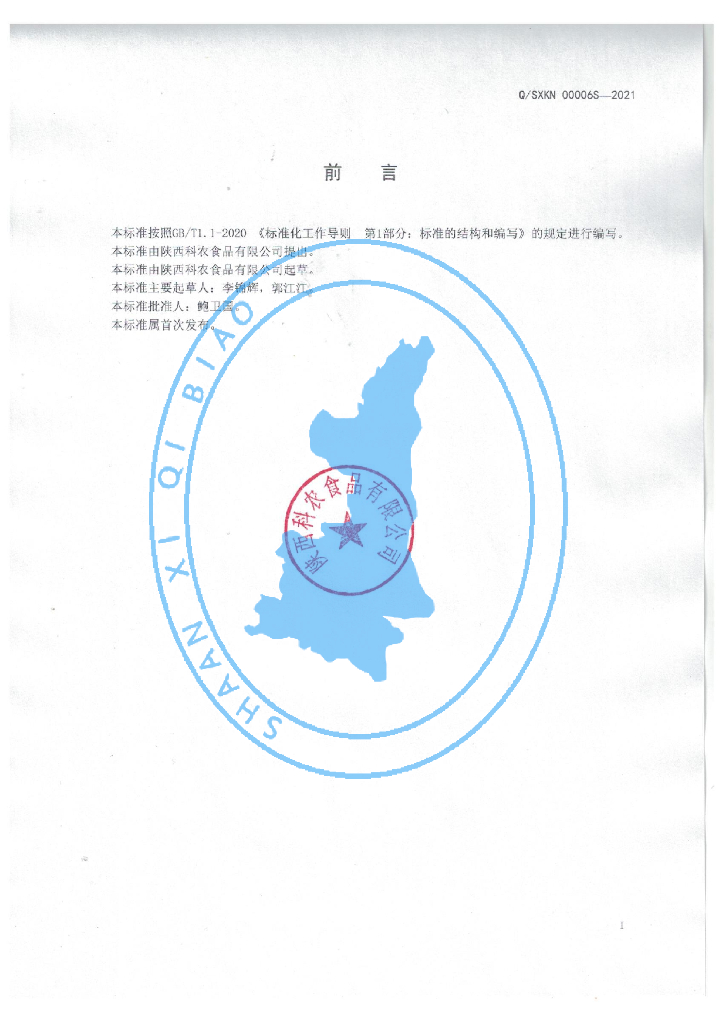 QSXKN 00006S-2021 标准预览