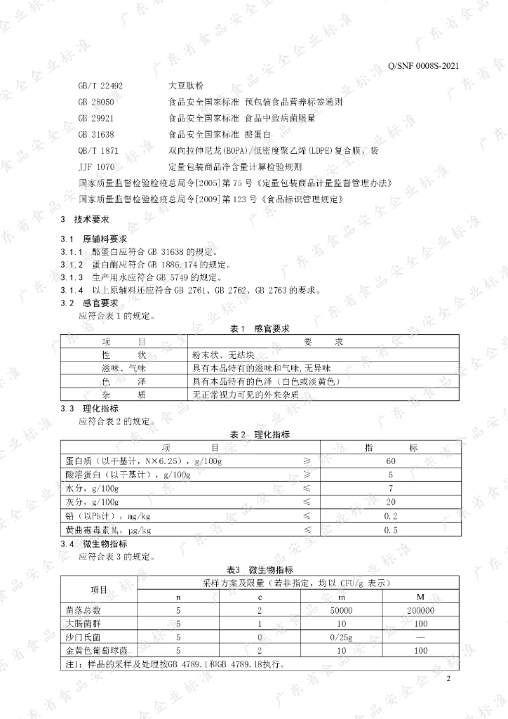 Q/SNF 0008S-2021 标准预览