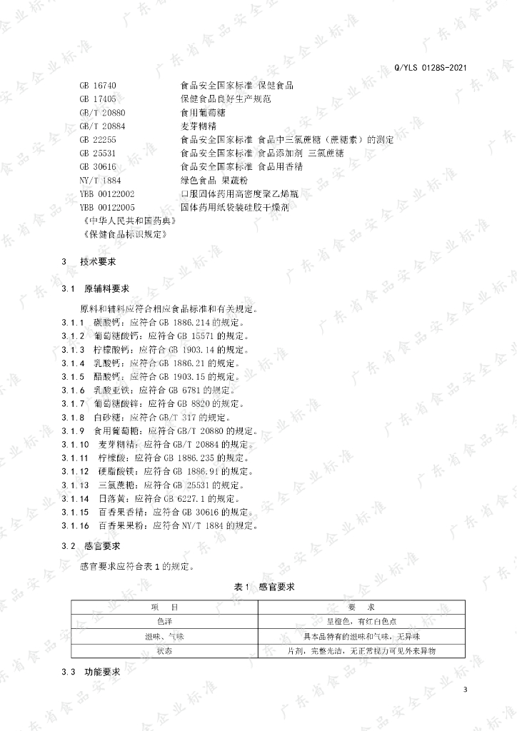 Q/YLS 0128S-2021 标准预览