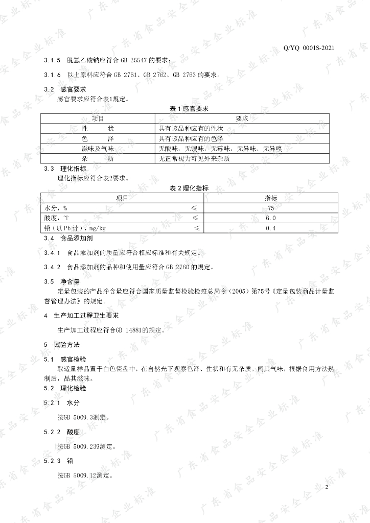 Q/YQ 0001S-2021 标准预览