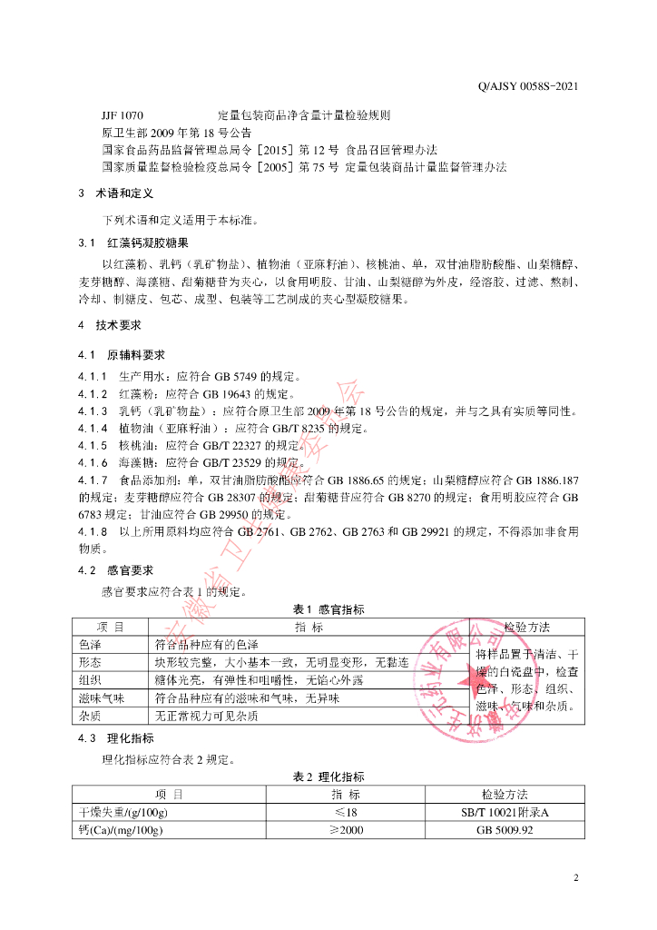 Q/AJSY 0058S-2021 标准预览