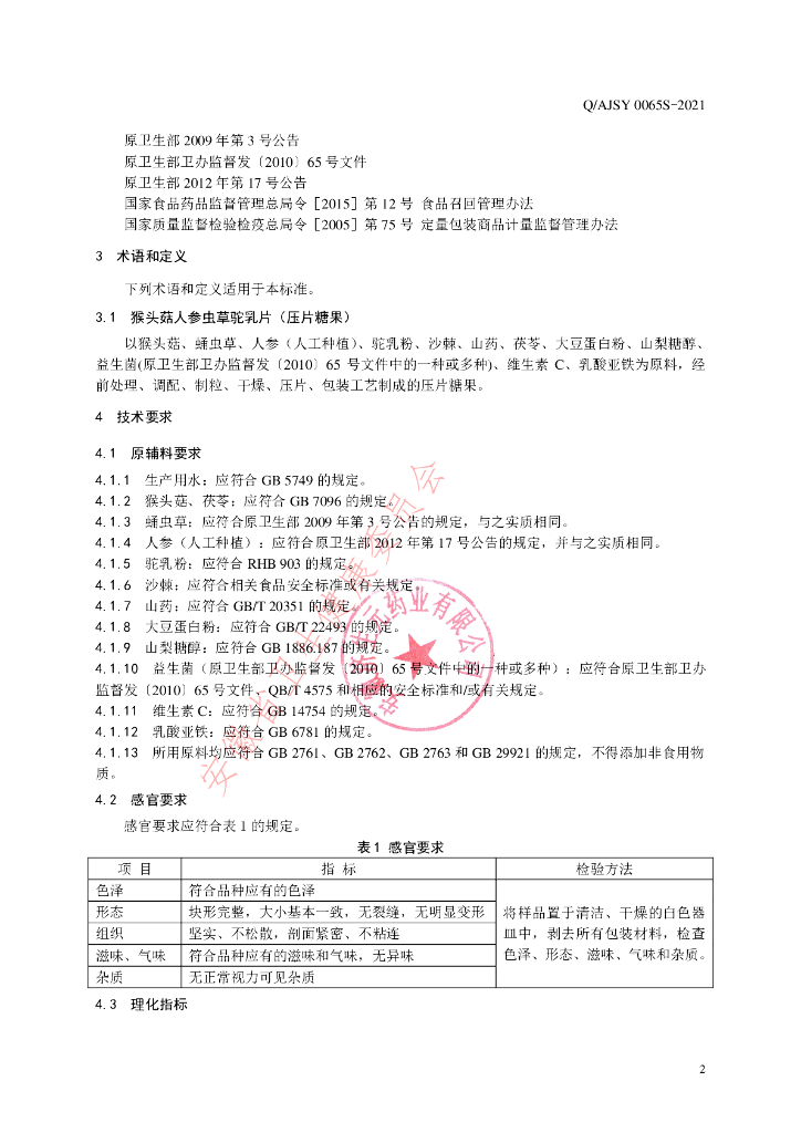 Q/AJSY 0065S-2021 标准预览