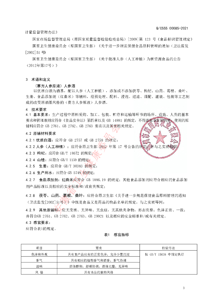 Q/CSSS 0008S-2021 标准预览