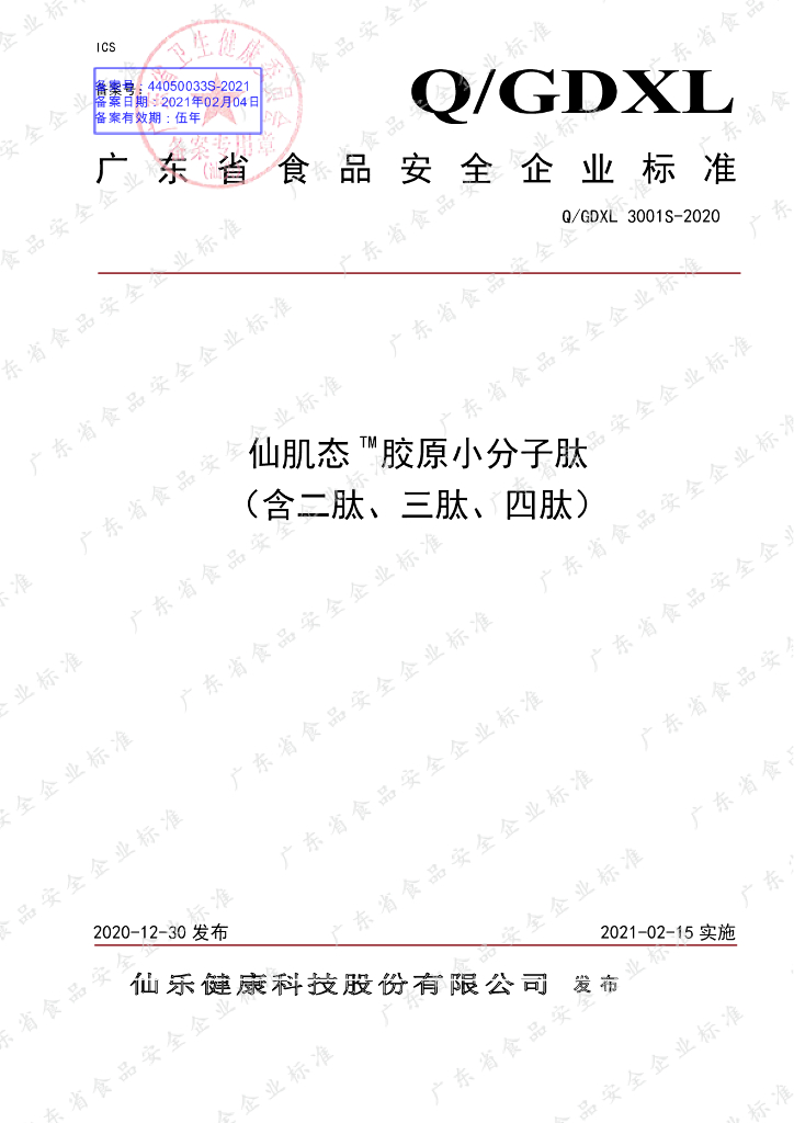 Q/GDXL 3001S-2020 标准预览