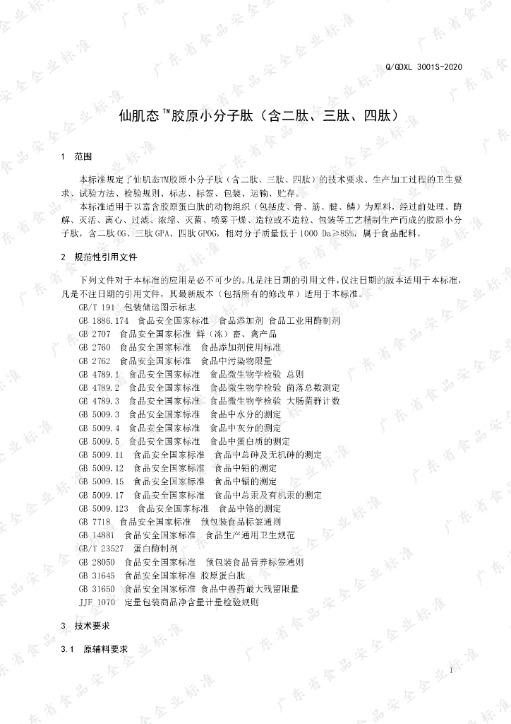 Q/GDXL 3001S-2020 标准预览