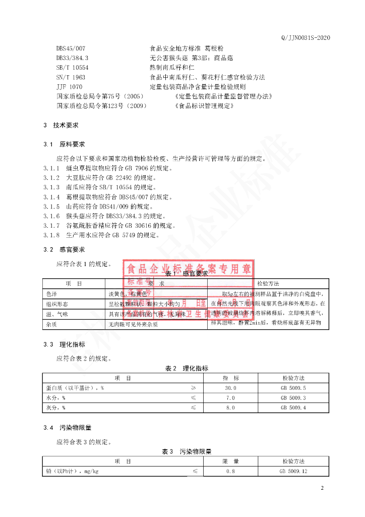 Q/JJN 0031S-2020 标准预览