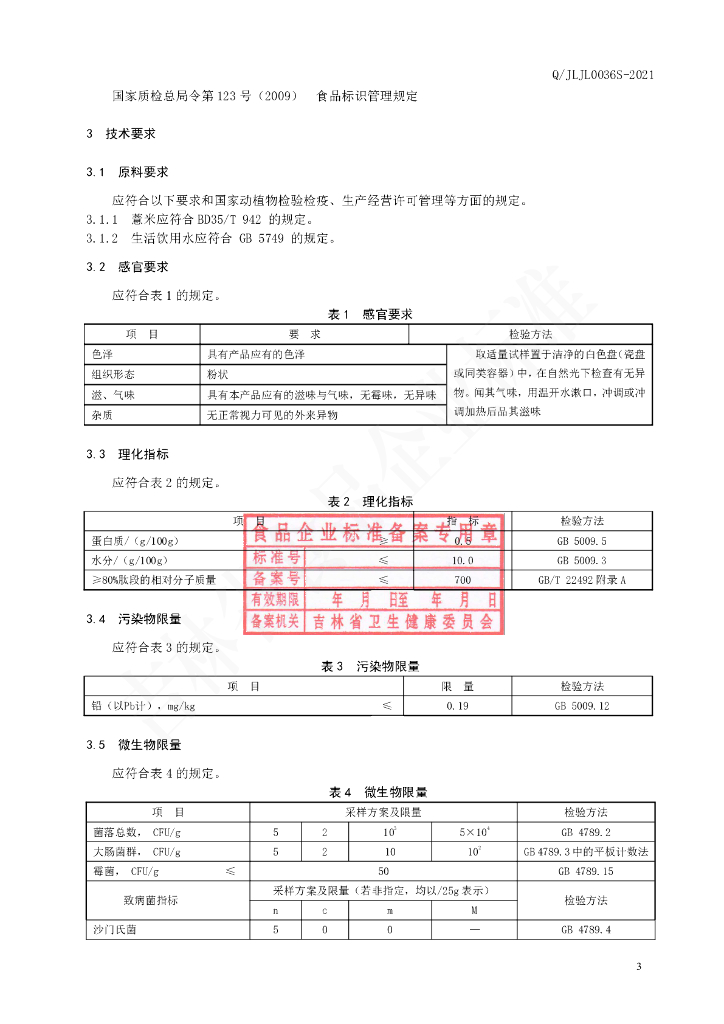 Q/JLJL 0036S-2021 标准预览
