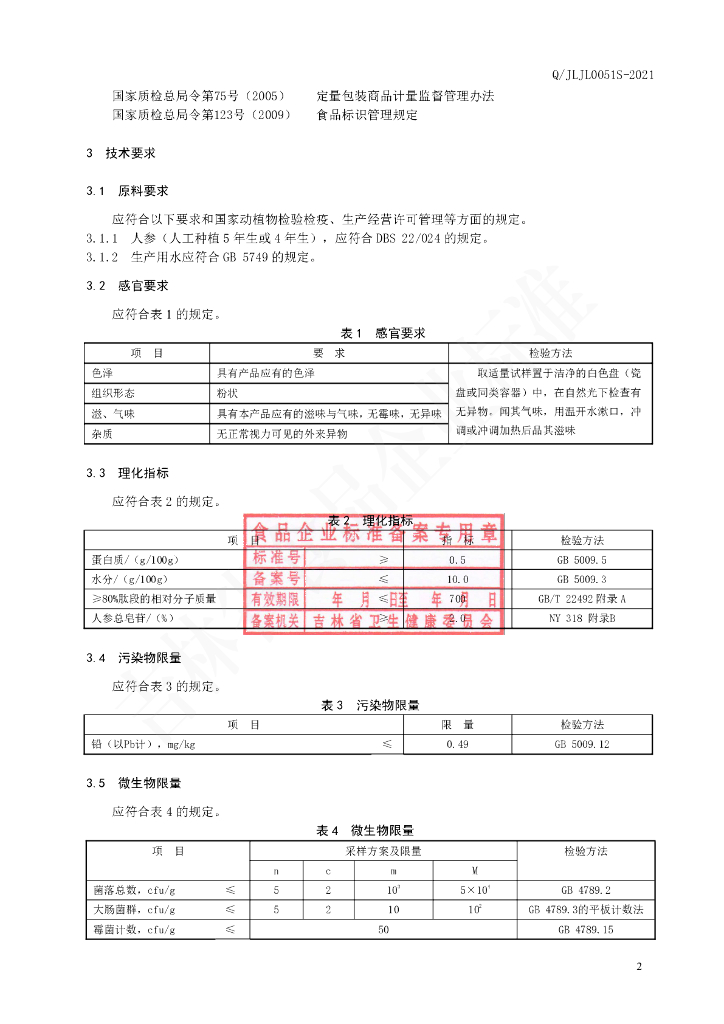 Q/JLJL 0051S-2021 标准预览
