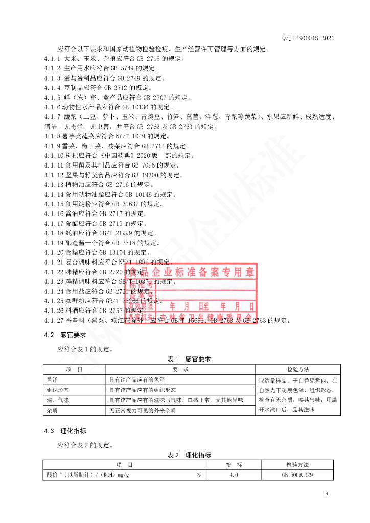 Q/JLPS 0004S-2021 标准预览