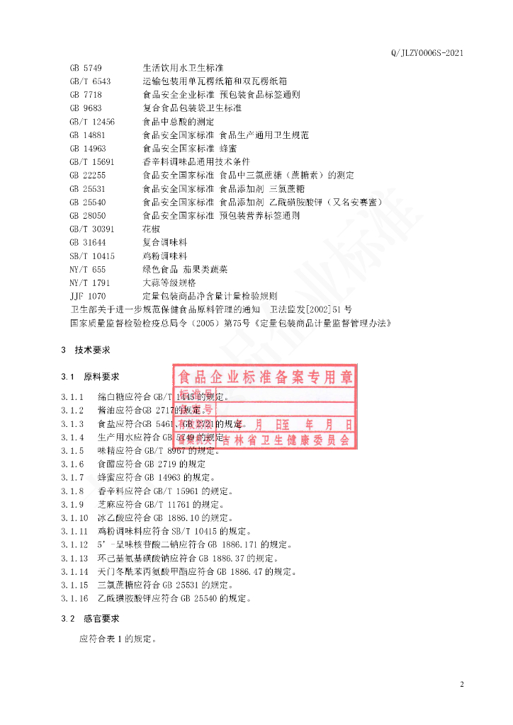 Q/JLZY 0006S-2021 标准预览