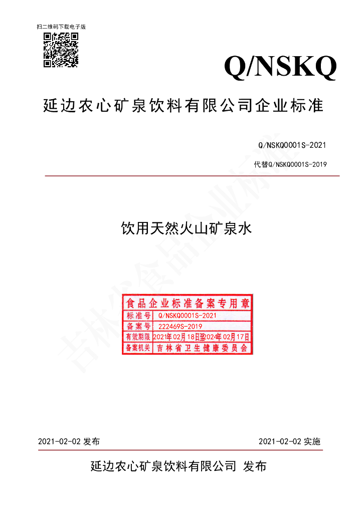 Q/NSKQ 0001S-2021 标准预览