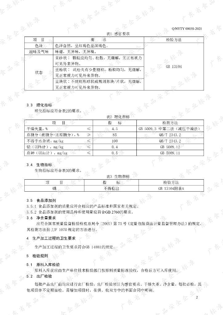 Q/NYTY 0003S-2021 标准预览