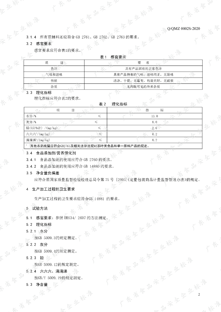 Q/QMZ 0002S-2020 标准预览