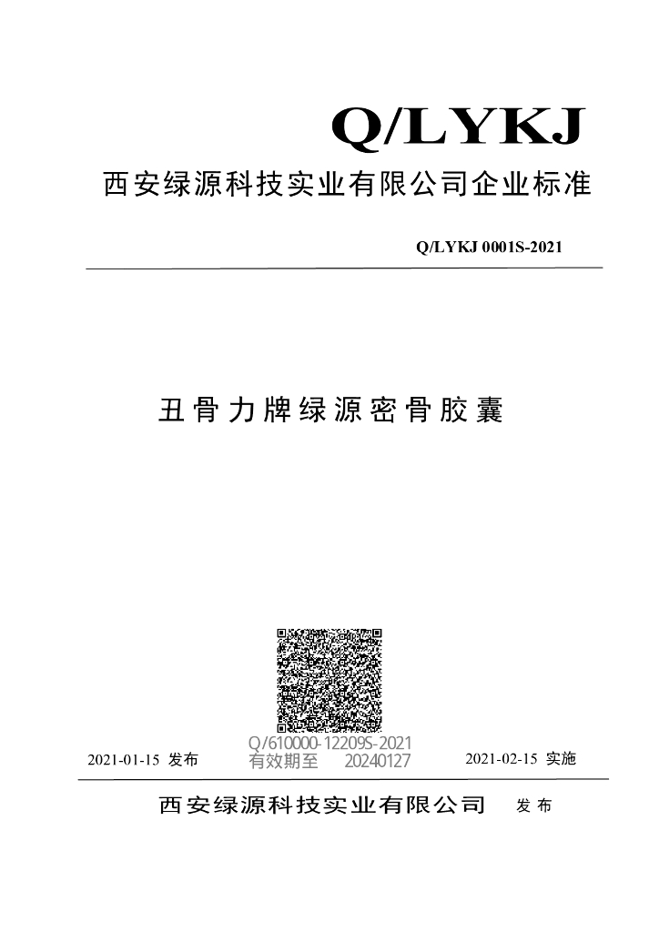 Q/LYKJ 0001S-2021 标准预览