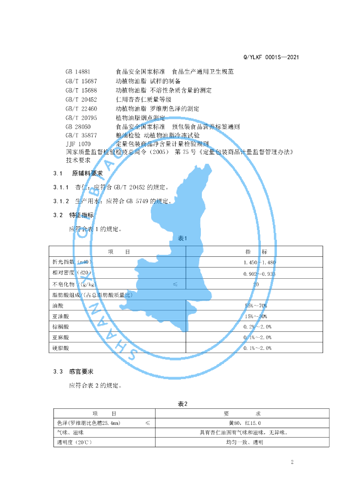 Q/YLKF 0001S-2021 标准预览