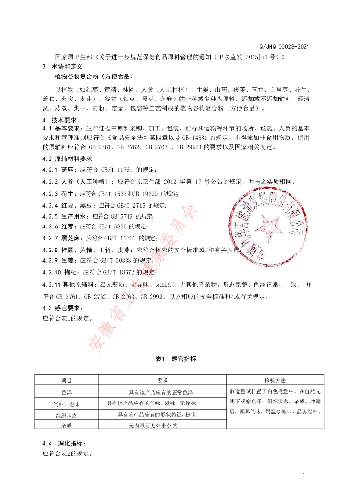 Q/JHQ 0002S-2021 标准预览