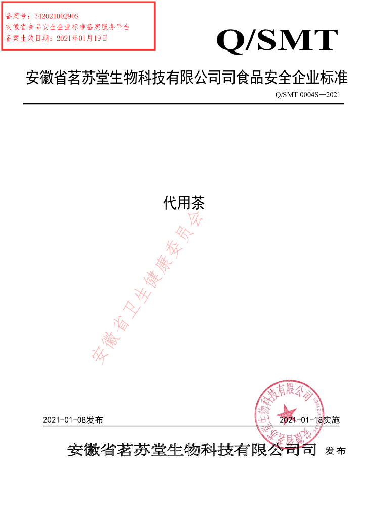 Q/SMT 0004S-2021 标准预览