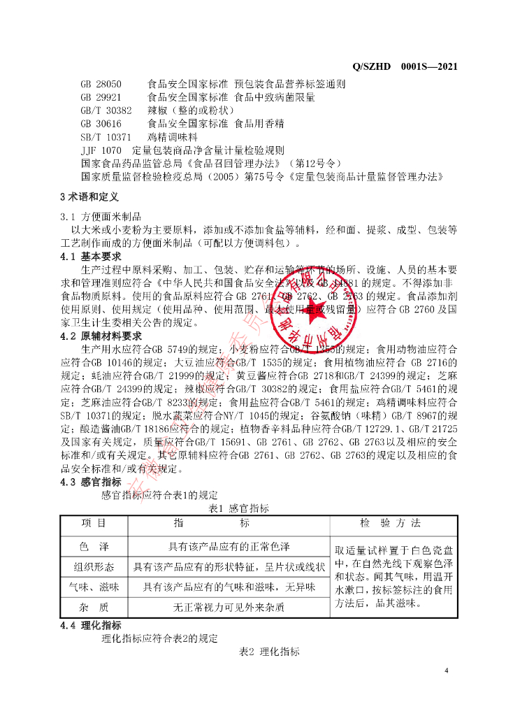 Q/SZHD 0001S-2021 标准预览