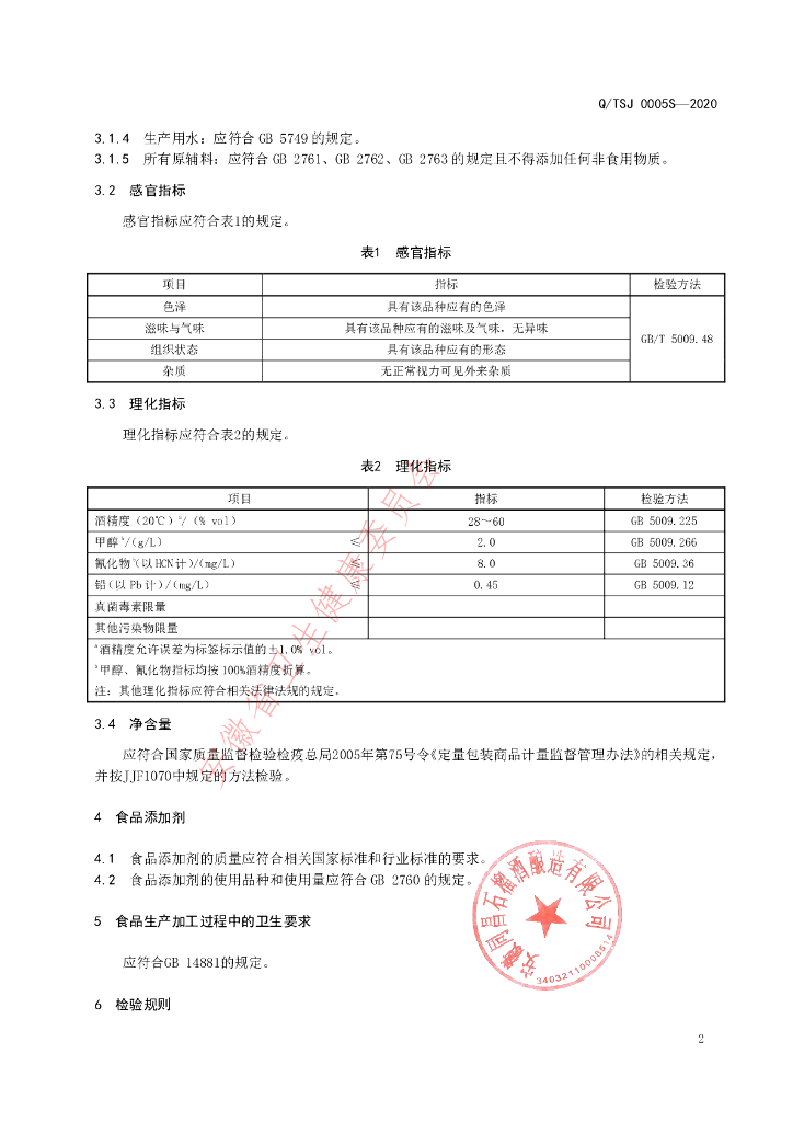 Q/TSJ 0005S-2020 标准预览