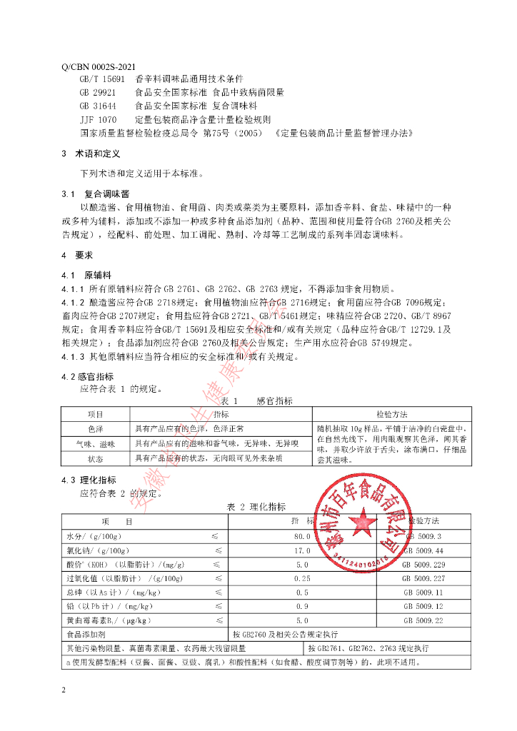 Q/CBN 0002S-2021 标准预览